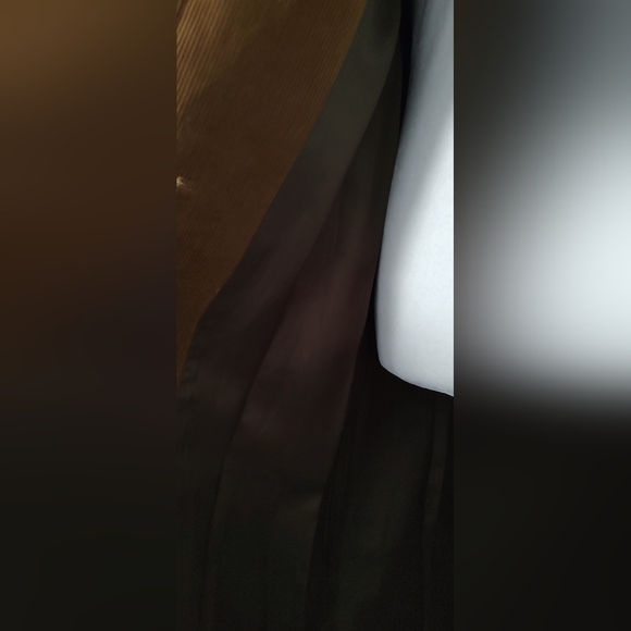 Jean Basic  Women Long Jacket Corduroy Style 70s' Vintage Embroidery Size Medium - Picture 12 of 15